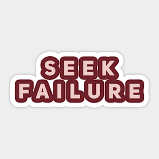 Seek Failure Sticker